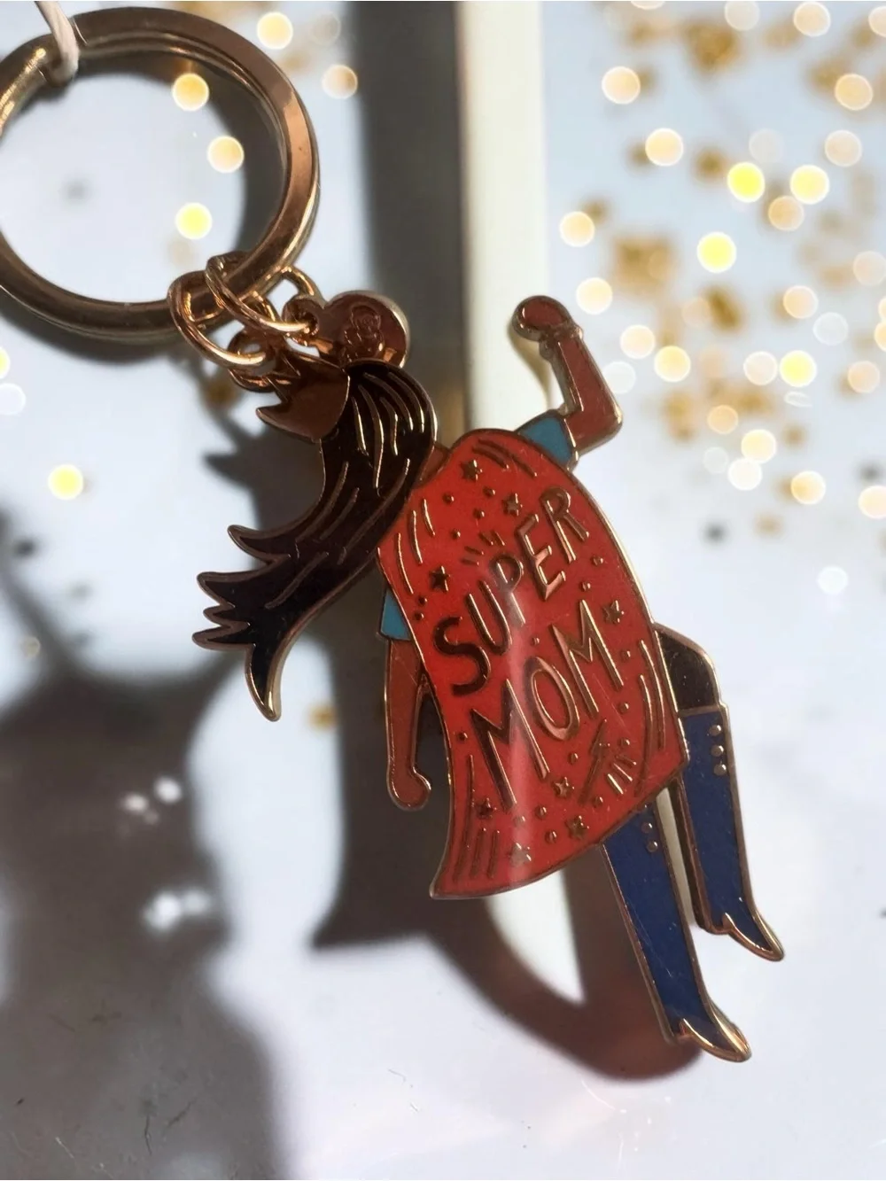 Rifle Paper Co. Super Mom Enamel Keychain - NEW